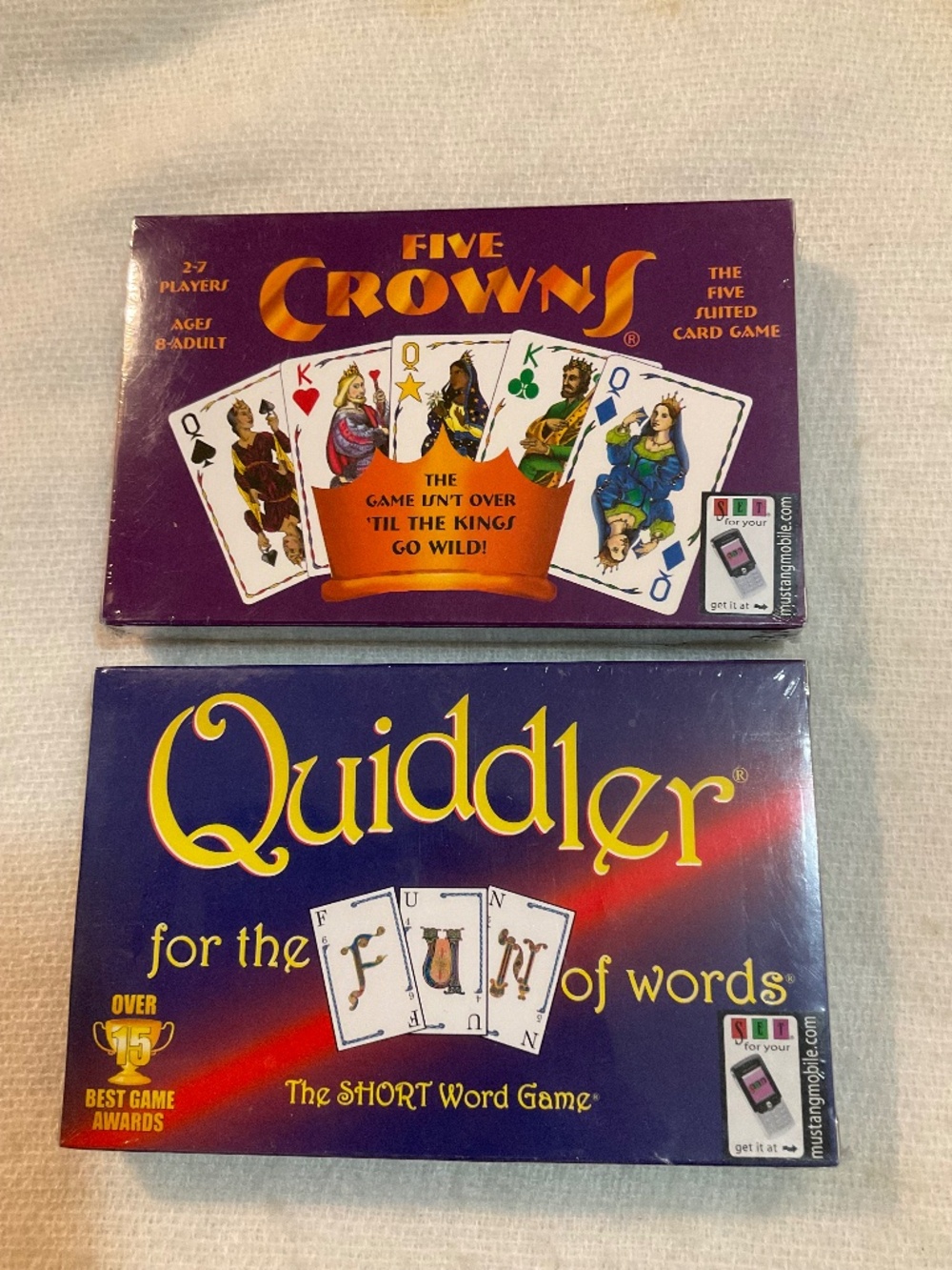 Quiddler and Five Crowns Card Games Set New and Sealed